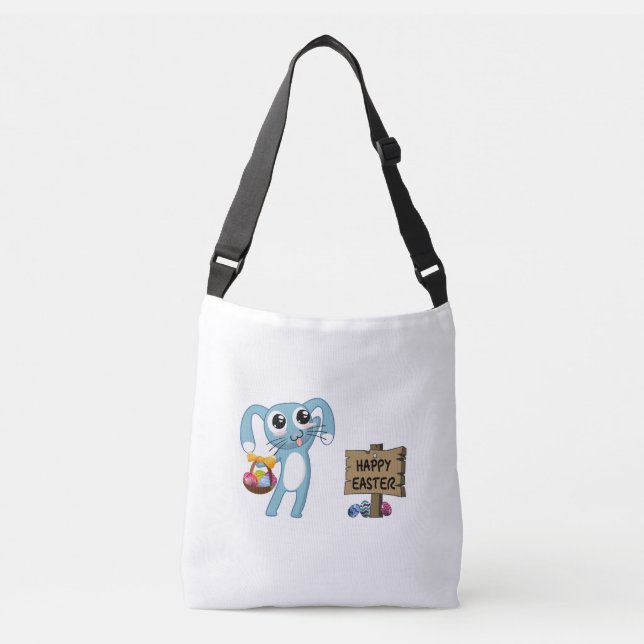 Sac Ajustable Vœux de lapin de Pâques Joyeuses Pâques (Devant)