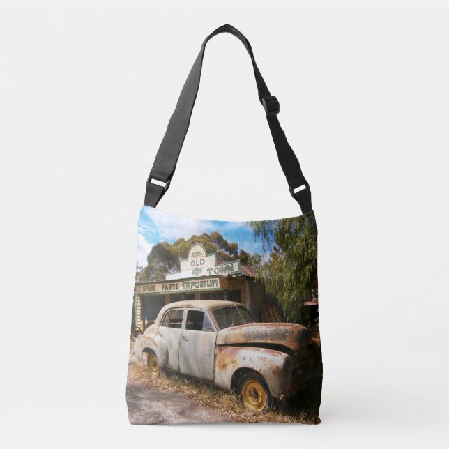 Sac Ajustable Voiture Vintage Et Garage, (Devant)