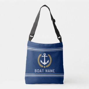 Sac Ajustable Votre nom de bateau Ancre Gold Style Laurel Rope M