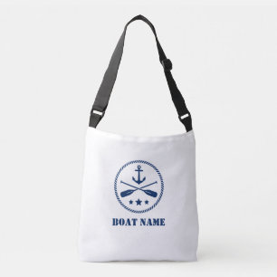Sac Ajustable Votre nom de bateau Ancre nautique et aviron