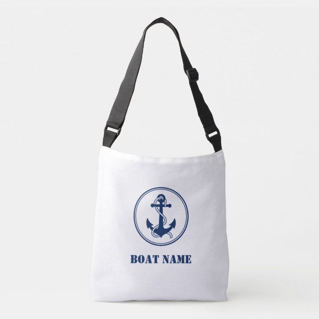 Sac Ajustable Votre nom de bateau Cross Body Fourre-tout Rope &  (Devant)
