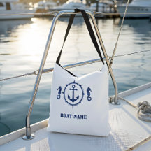 Votre nom de bateau Cross Body Fourre-tout Seahors