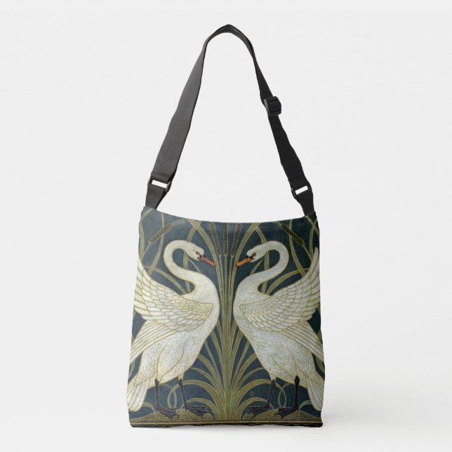 Sac Ajustable Walter Crane Swan & Rush et Iris victorien  (Devant)