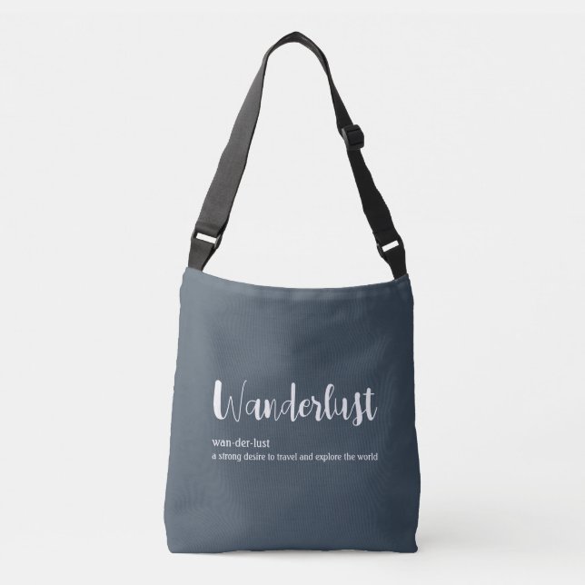 Sac Ajustable Wanderlust définition blanc gris bleu couleur (Devant)