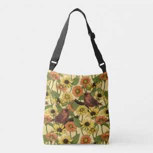 Sac Ajustable Wens et fleurs sur jaune pâle
