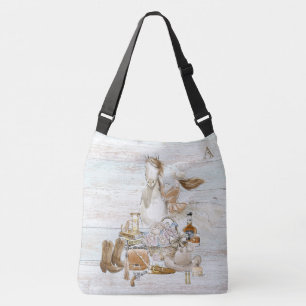 Sac Ajustable *~* Western Woman Horse Floral Casquette Gun Rusti