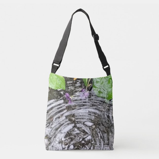 Sac Ajustable Whirlpool à goutte de pluie avec fleurs violettes (Devant)