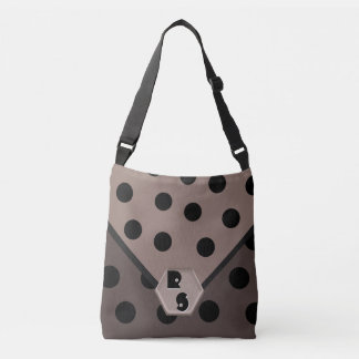 Sac Ajustable Wild About Pois_Black on Taupe_Monogrammed