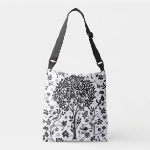 Sac Ajustable William Morris Arbre de vie Motif, noir et blanc