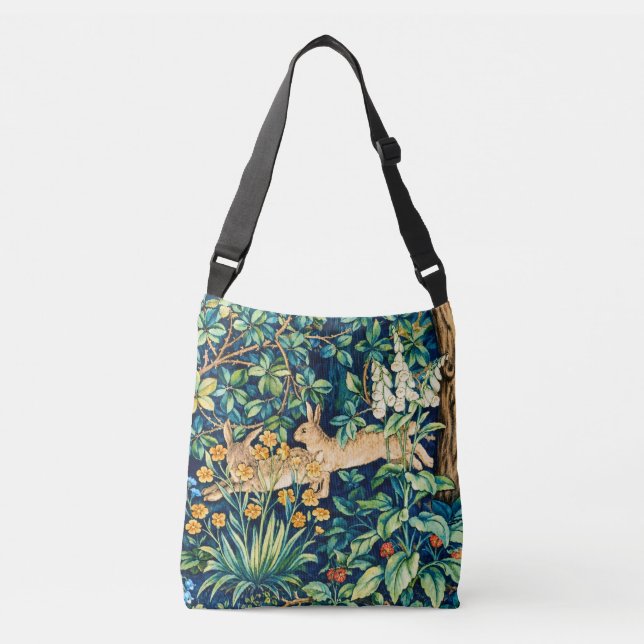Sac Ajustable William Morris "Deux Lièvres" Impression de lapins (Devant)