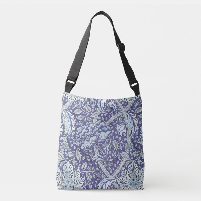 Sac Ajustable William Morris motif floral bleu Windrush (Devant)