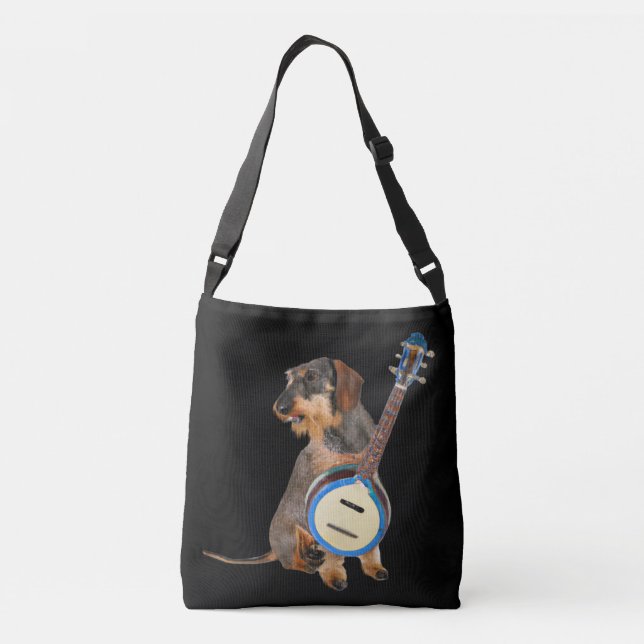 Sac Ajustable Wirehair Dachshund Jouer Banjo (Dos)