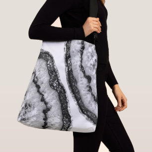 Sac Ajustable Yin Yang Agate Black Parties scintillant Glam #2 