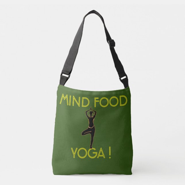 Sac Ajustable Yoga vert "Mind Food" (Devant)
