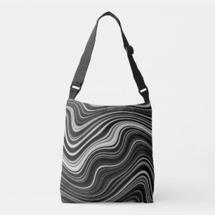Sac Ajustable Zèbre noir et blanc Wavy Abstraction