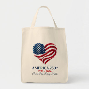 Sac America 250e anniversaire Drapeau Coeur Cabas