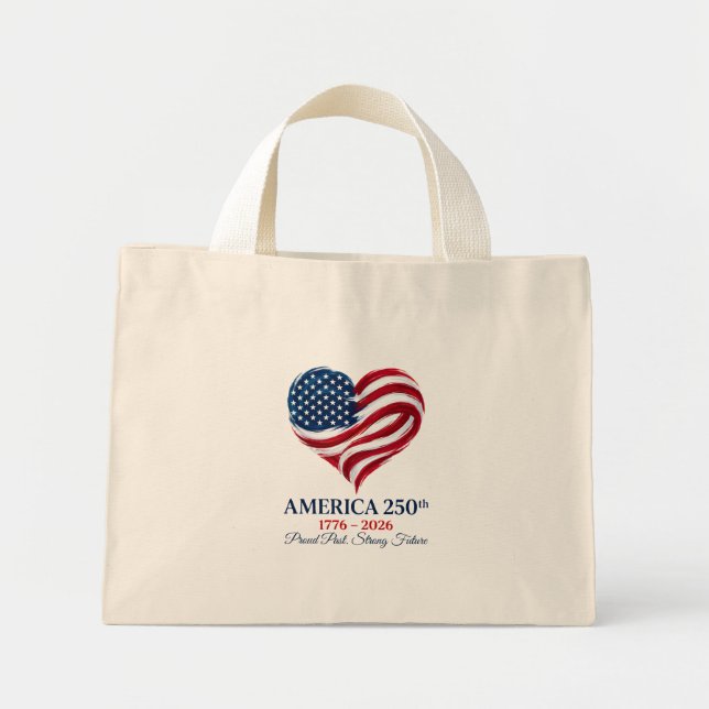 Sac America 250e anniversaire Drapeau Coeur Mini S (Devant)