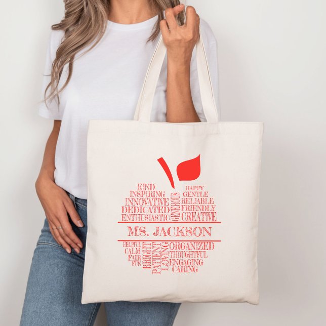 Sac Apple Typographie Rouge et Blanc (Créateur téléchargé)