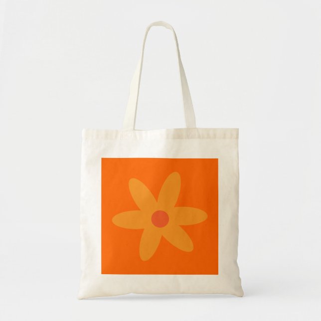 Sac assez orange de fleur de bande dessinée (Devant)