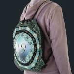 Sac Avec Cordons 19e anniversaire du Mariage Acquamarine<br><div class="desc">Ok,  elle adore les mandalas et les designs audacieux ET c'est leur 19ème anniversaire de mariage ? Ensuite,  vous avez trouvé le chateau parfait retour à "cadeau" elle,  exclusivement à ma boutique à Zazzle!</div>