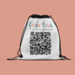 Sac Avec Cordons Chien Walker QR code entreprise marque votre logo<br><div class="desc">Dog Walker extra grand code QR marque d'entreprise avec espace pour le logo de votre entreprise.</div>