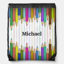 Sac Avec Cordons Crayon De Couleur D'art Pour La Rentrée Scolaire P