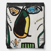 Cubist Day of the Dead Skull Tote