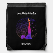 Custom Drawstring Bag with Name & Mantra