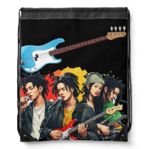 Groupe de reggae coréen Graphique de guitare