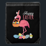 Sac Avec Cordons Happy Easter Flamingo With Easter Egg Basket<br><div class="desc">Happy Easter Flamingo With Easter Egg Basket Hunting Venin. Parfait pour papa,  maman,  papa,  men,  women,  friend et family members on Thanksgiving Day,  Christmas Day,  Mothers Day,  Fathers Day,  4th of July,  1776 Independent Day,  Vétérans Day,  Halloween Day,  Patrick's Day</div>