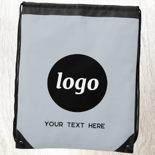 Sac Avec Cordons Logo simple Texte promotionnel Business Powder Blu