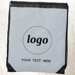 Sac Avec Cordons Logo simple Texte promotionnel Business Powder Blu<br><div class="desc">Ajoutez votre propre logo et le choix du texte à cette conception. Supprimez le texte si vous préférez. Minimaliste et professionnel. Idéal pour un produit promotionnel pour vos clients et clients. Pour les autres versions,  consultez la collection.</div>