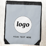 Sac Avec Cordons Logo simple Texte promotionnel Business Powder Blu<br><div class="desc">Ajoutez votre propre logo et le choix du texte à cette conception. Supprimez le texte si vous préférez. Minimaliste et professionnel. Idéal pour un produit promotionnel pour vos clients et clients. Pour les autres versions,  consultez la collection.</div>