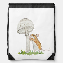 Souris des champs et champignon réalistes et drôle