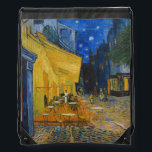 Sac Avec Cordons Vincent van Gogh - Café Terrasse en soirée<br><div class="desc">Café Terrasse sur la Place du Forum à la Nuit - Vincent van Gogh,  1888</div>