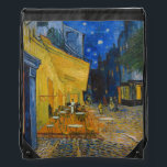 Sac Avec Cordons Vincent van Gogh - Café Terrasse en soirée<br><div class="desc">Café Terrasse sur la Place du Forum à la Nuit - Vincent van Gogh,  1888</div>