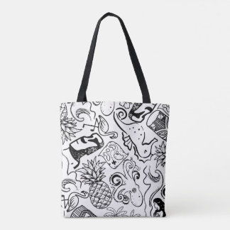 Sac avec des vibrations estivales Tiki pour les co