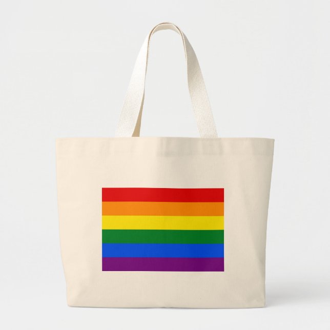 Sac avec drapeau arc-en-ciel LGBT (Devant)