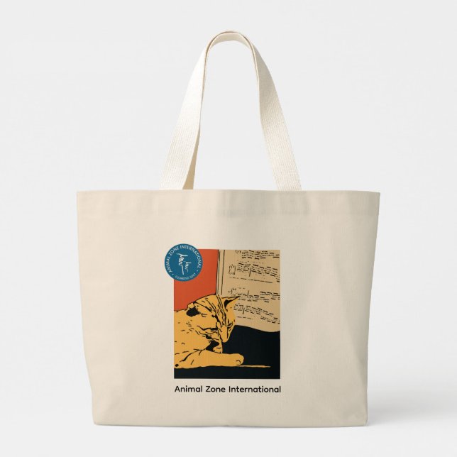 Sac AZI avec chat au piano (Dos)