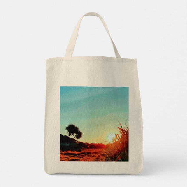 Sac Balinese Coucher de Soleil Tropical Arbre Pand (Dos)