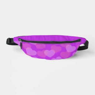 Sac banane à coeurs roses vifs