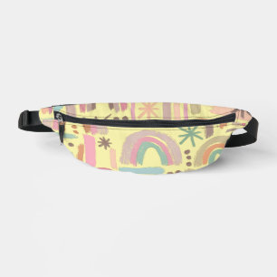 Sac banane arc-en-ciel rétro bohème