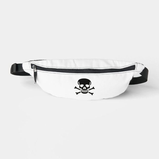 Sac banane blanc Black Skull (Recto)