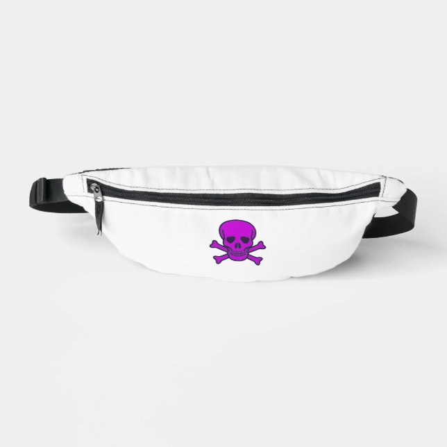 Sac banane blanc Purple Skull (Recto)