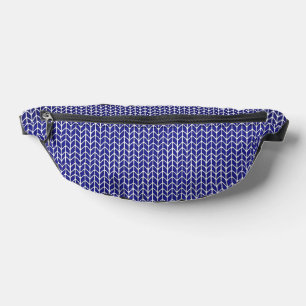 SAC BANANE EN MAILLE BLEU ROYAL