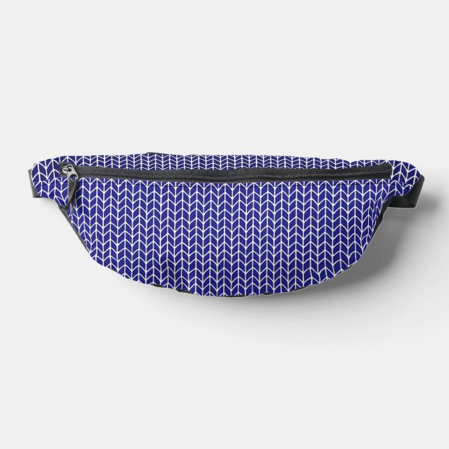 SAC BANANE EN MAILLE BLEU ROYAL (Poser)