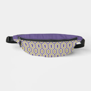 Sac banane moderne géométrique lavande et or