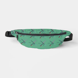 Sac banane motif de tapis d'aéroport vintage