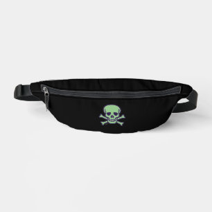 Sac banane noir Green Skull