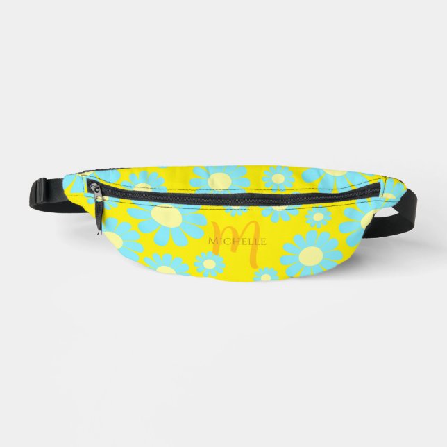Sac banane rose jaune Daisy (Recto)